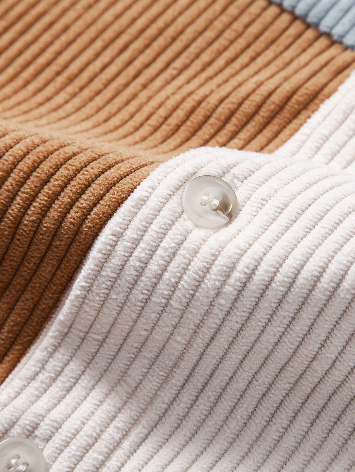 Farbblock Corduroy Hemd - Image 4