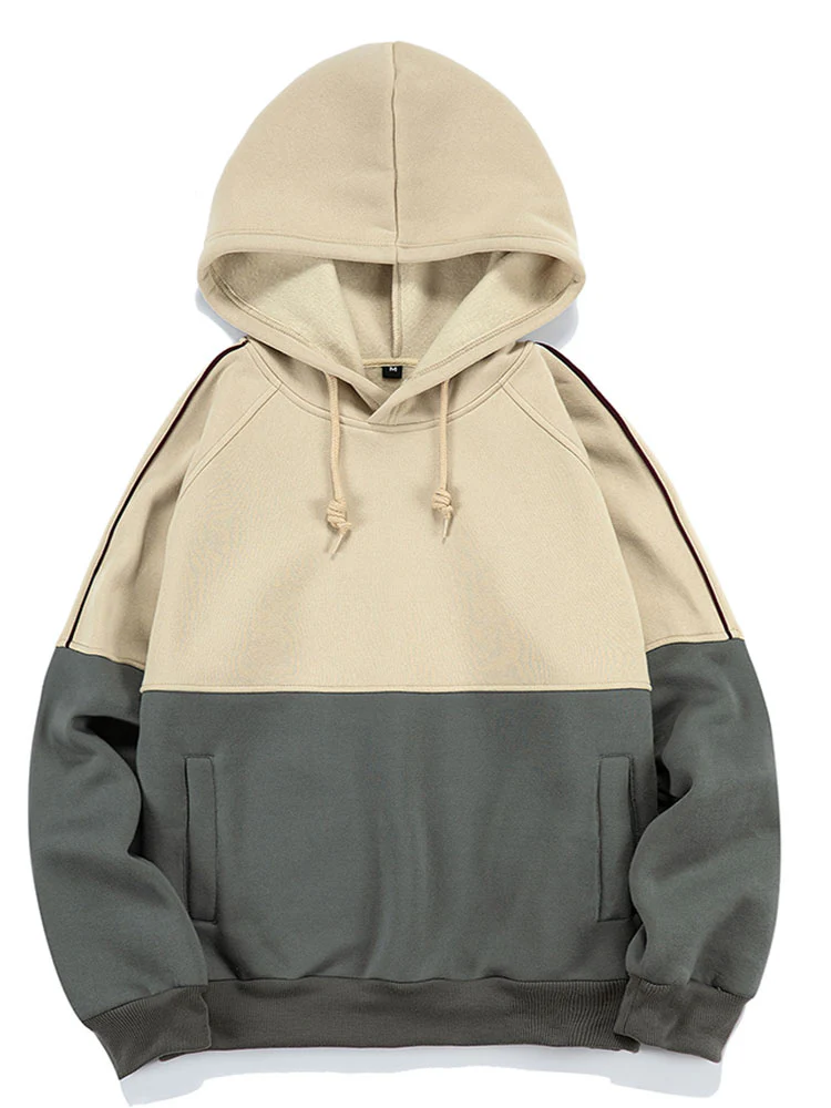 Farbblock Drop Shoulder Hoodie - Image 3