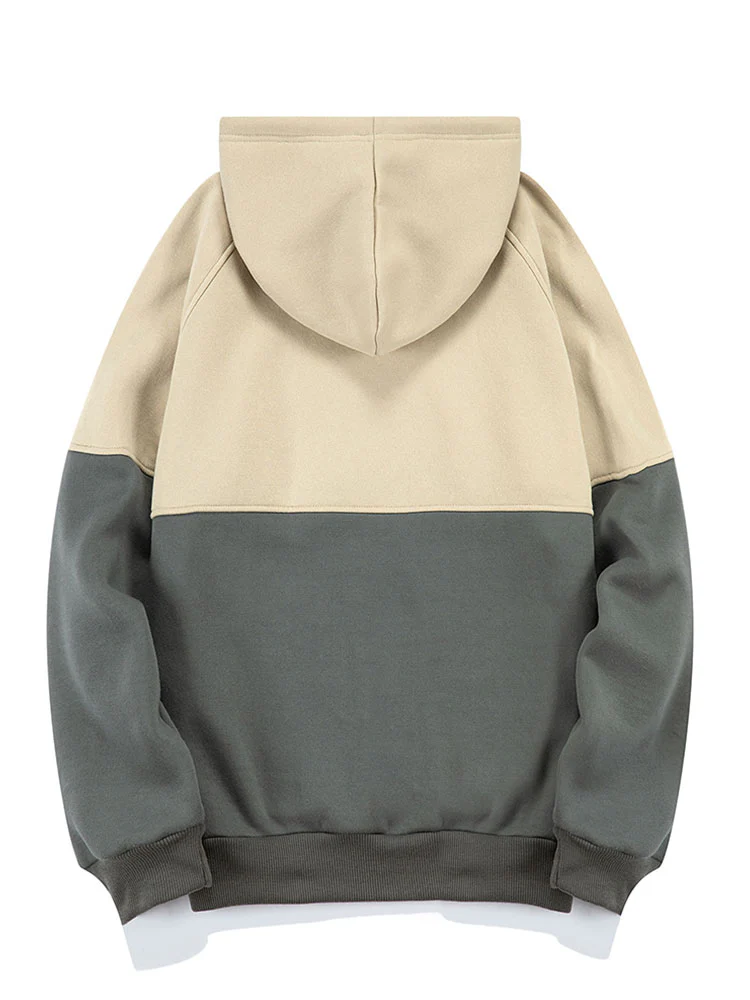 Farbblock Drop Shoulder Hoodie - Image 4