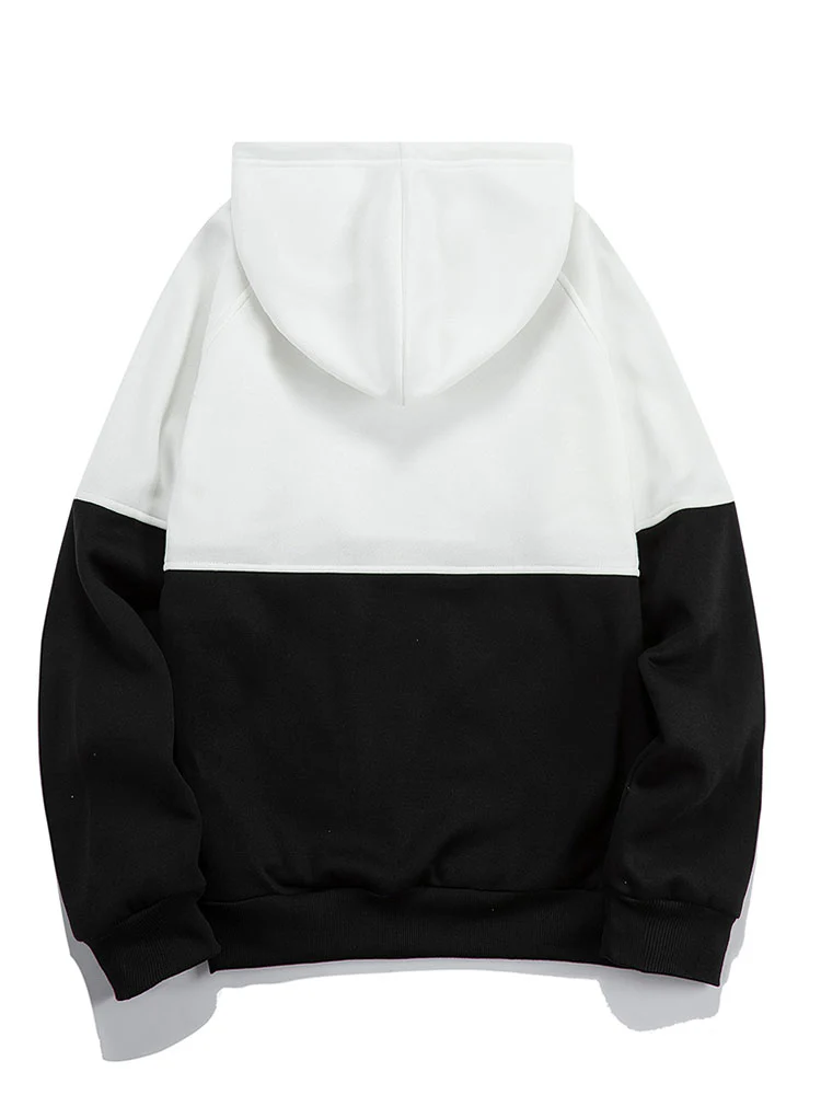 Farbblock Drop Shoulder Hoodie - Image 6