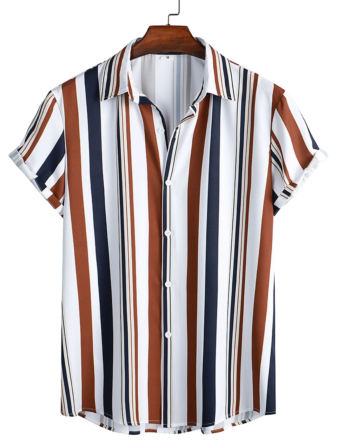 Bunt gestreiftes Druckhemd & Badeshorts - Image 3