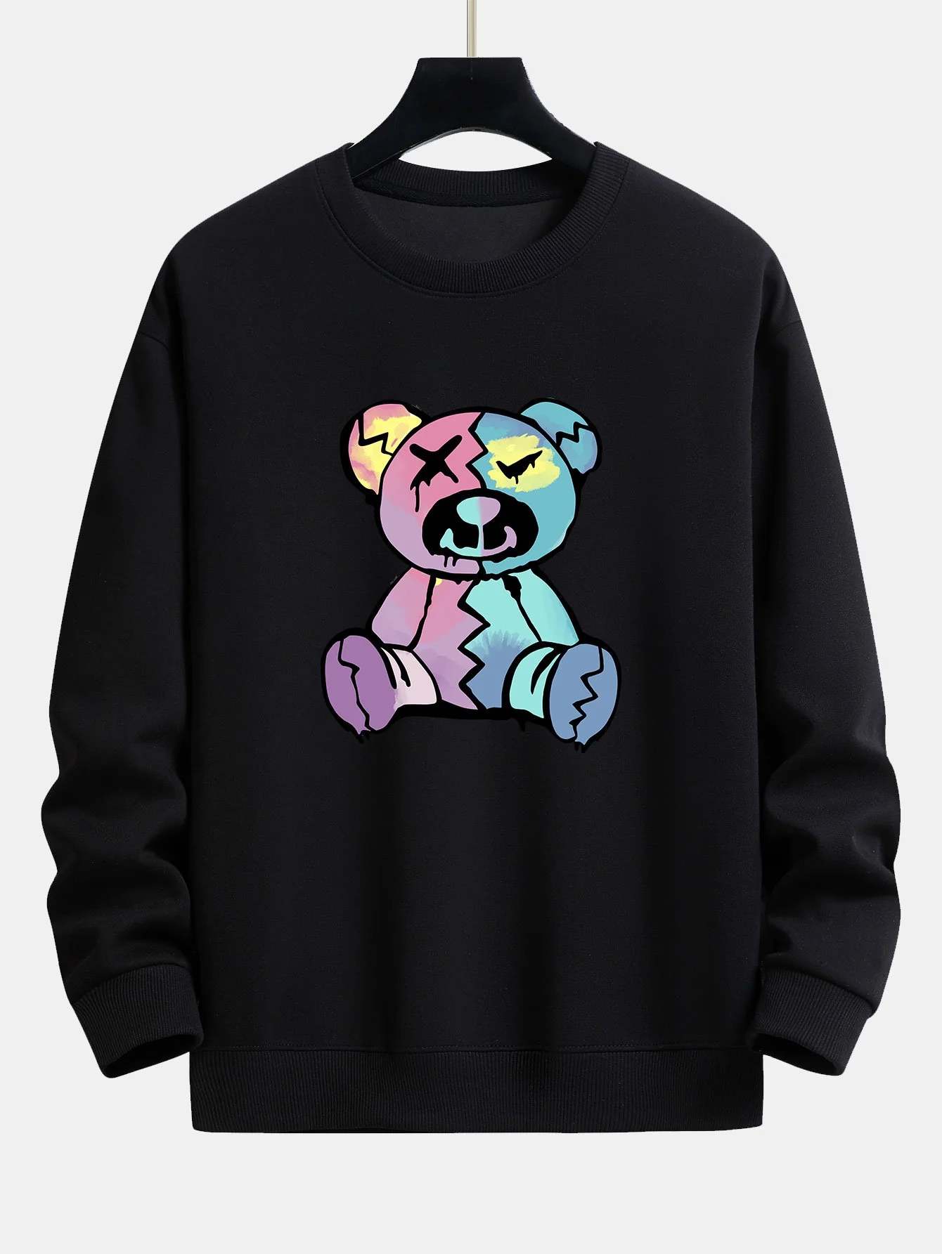 Buntes Bärenmotiv Relaxed Fit Sweatshirt - Image 2