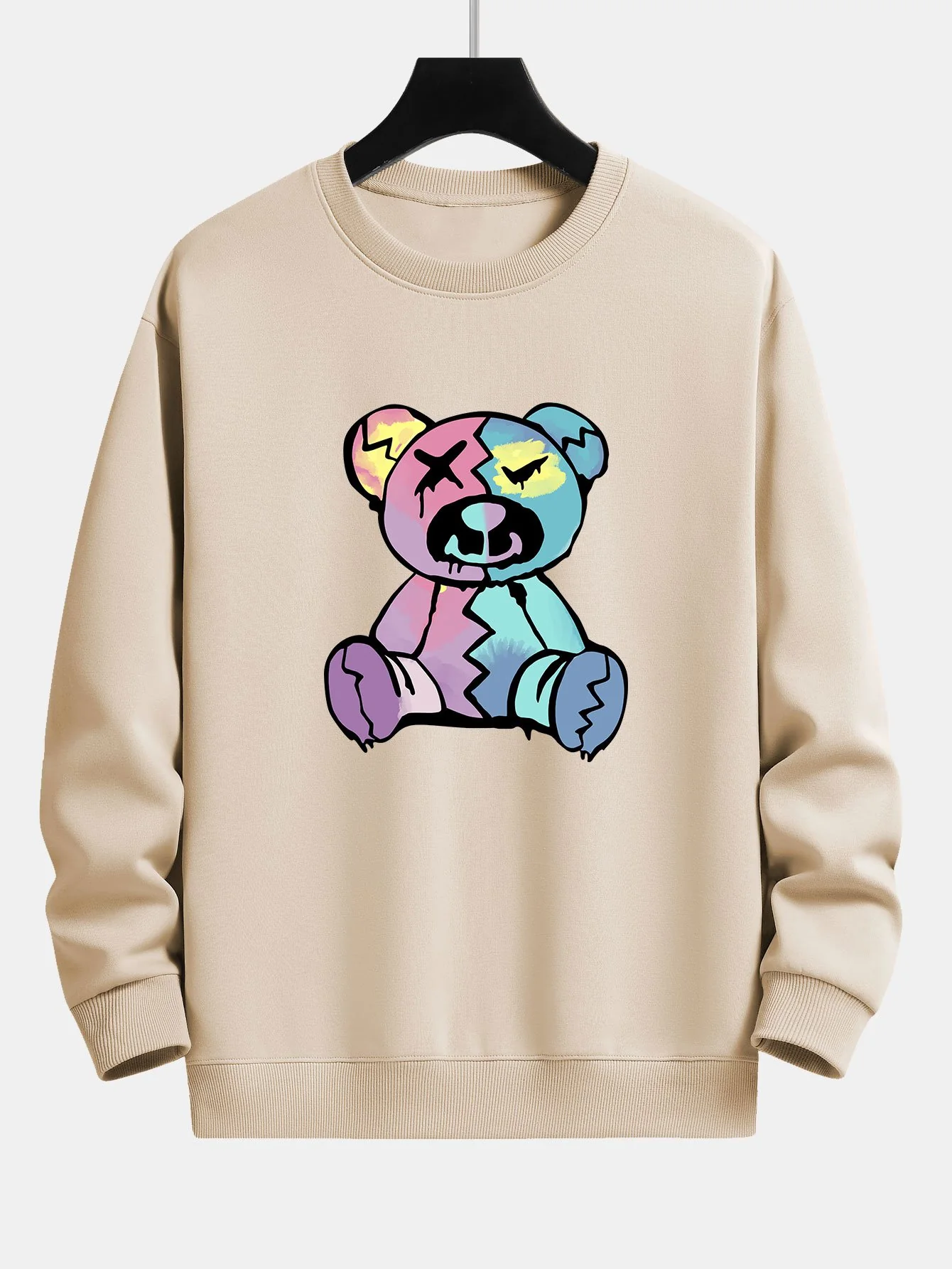 Buntes Bärenmotiv Relaxed Fit Sweatshirt - Image 3