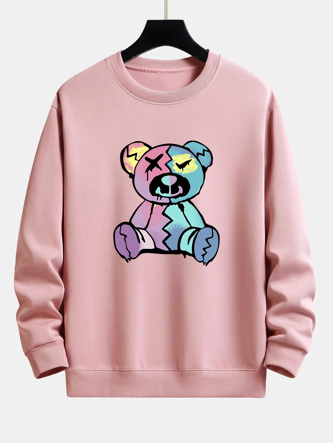 Buntes Bärenmotiv Relaxed Fit Sweatshirt - Image 4