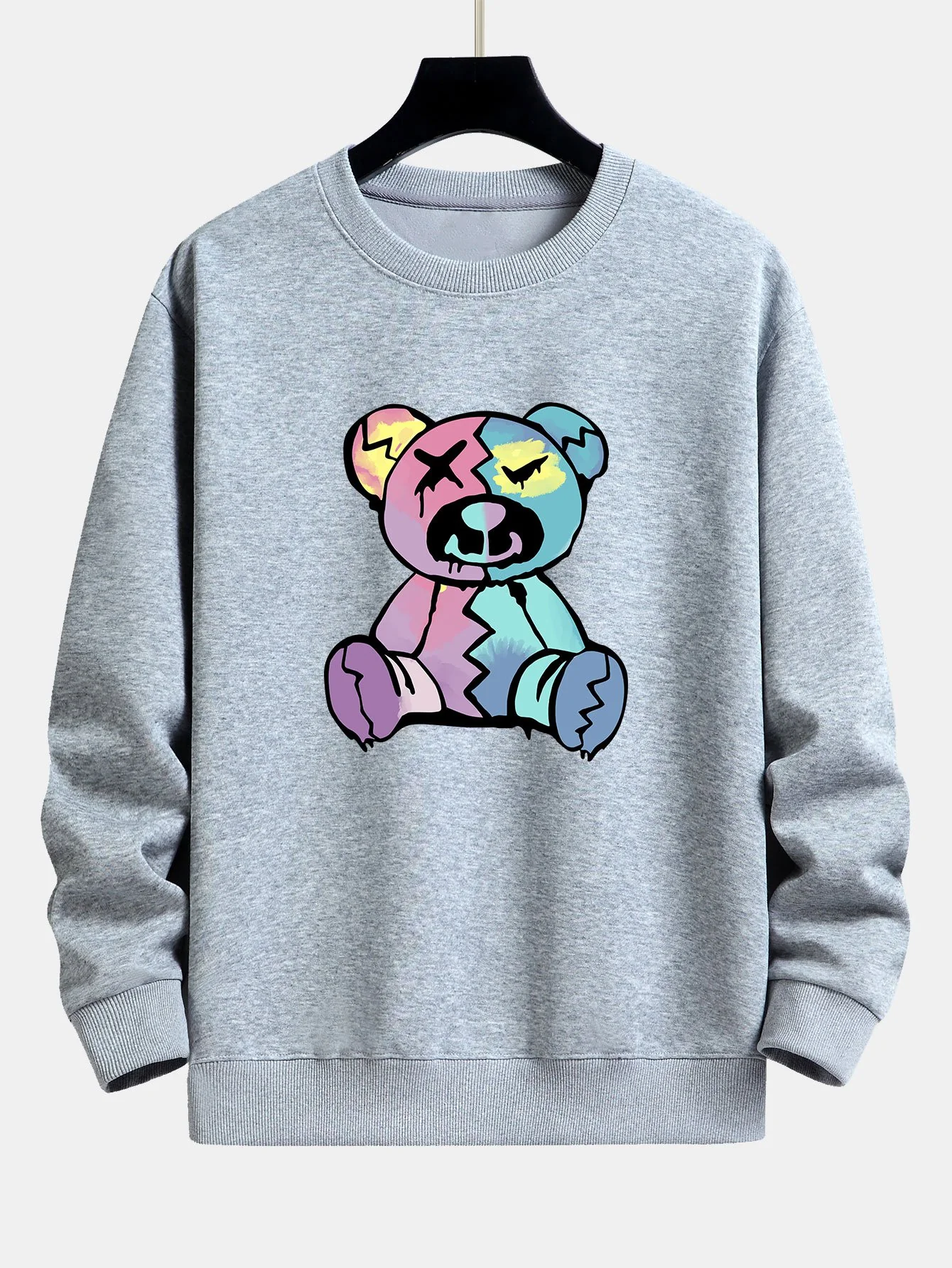 Buntes Bärenmotiv Relaxed Fit Sweatshirt - Image 5