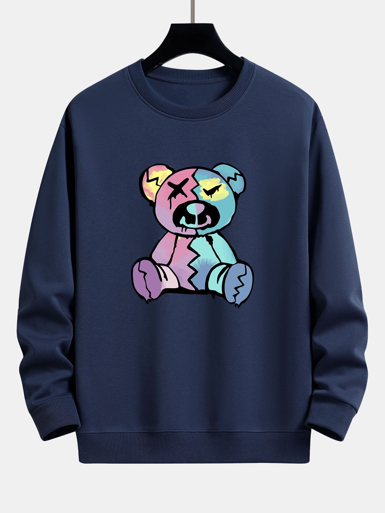 Buntes Bärenmotiv Relaxed Fit Sweatshirt - Image 6