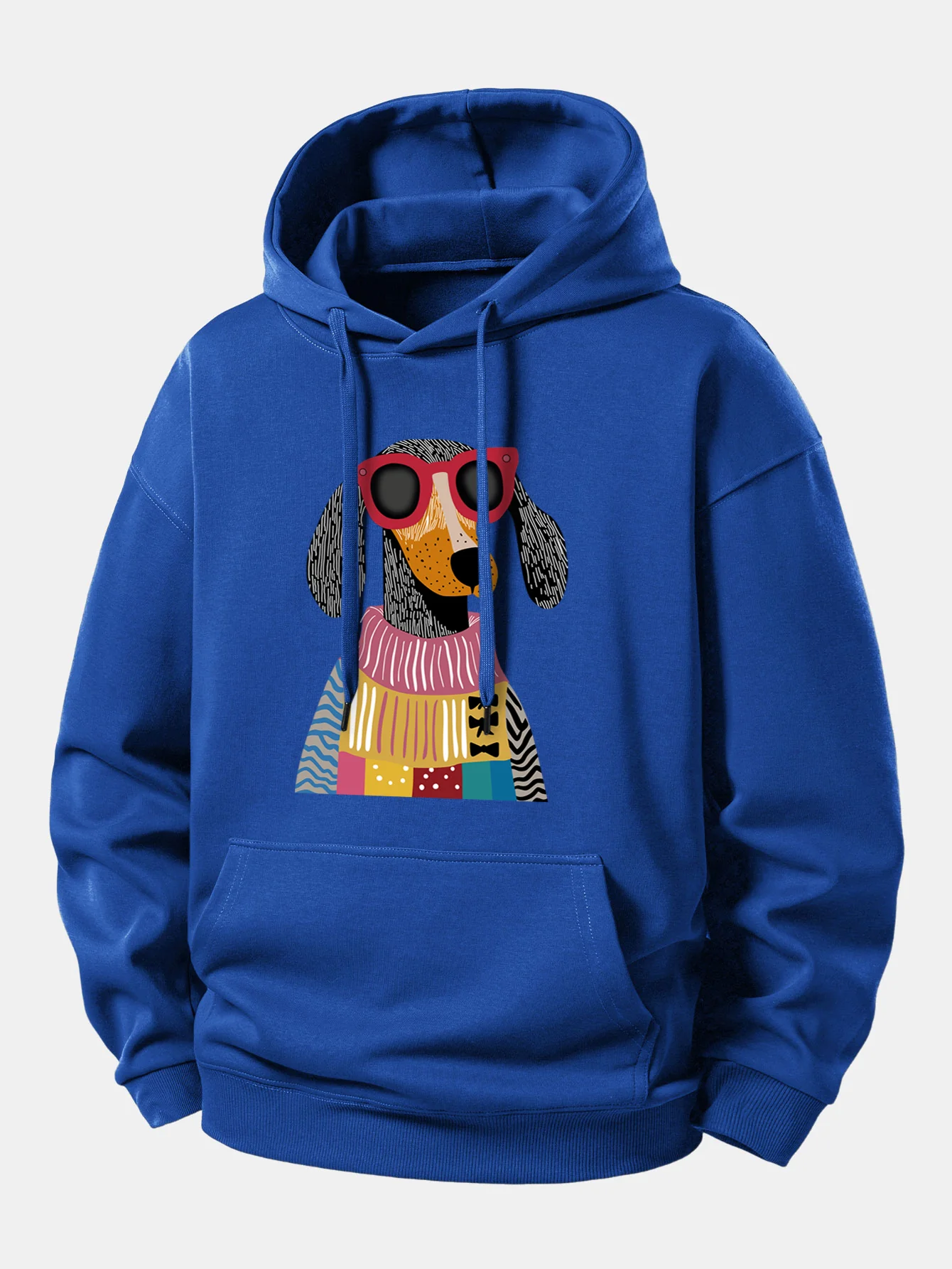 Colorful Sweater Dog Print Relax Fit Hoodie - Image 10