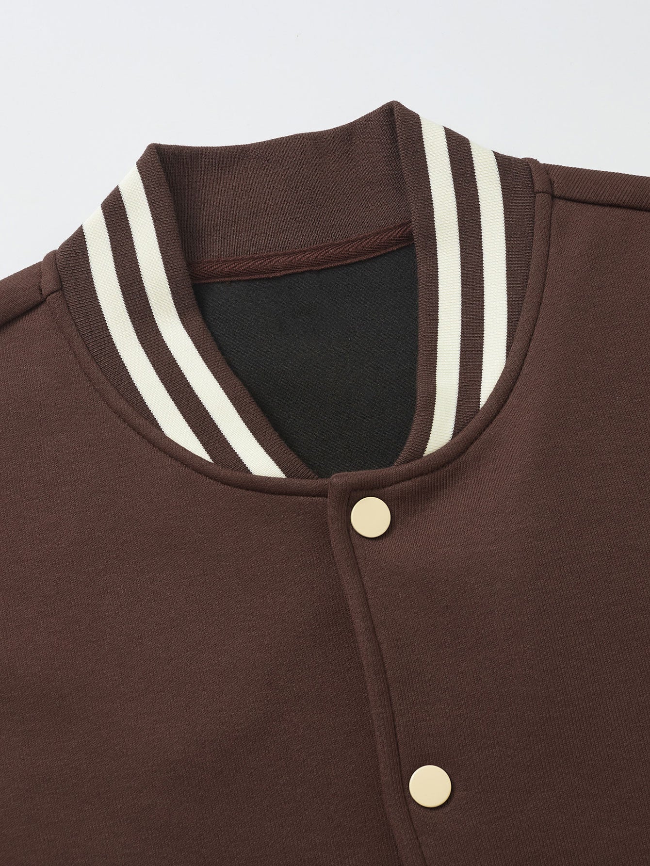 Jersey-Kontrast Preppy-Jacke - Image 11