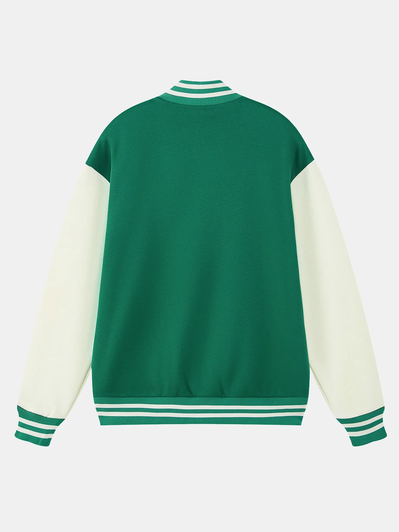 Jersey-Kontrast Preppy-Jacke - Image 4