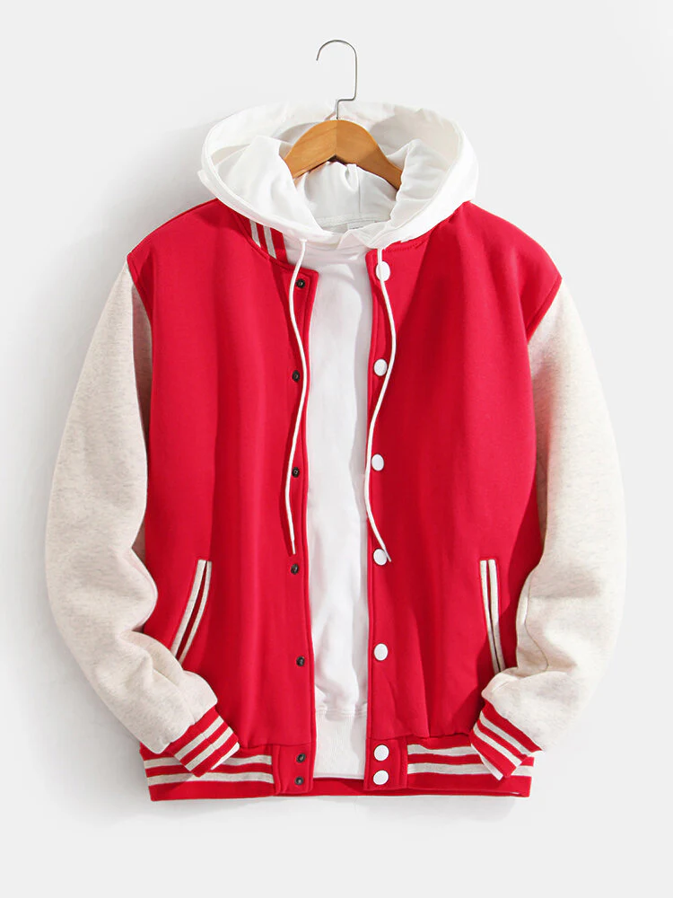Kontrast Baseballjacke ohne Kapuze - Image 4