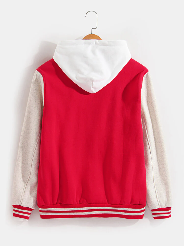Kontrast Baseballjacke ohne Kapuze - Image 5