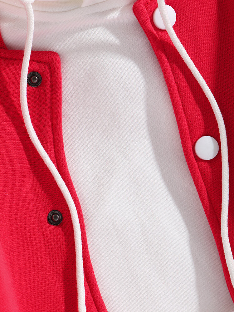 Kontrast Baseballjacke ohne Kapuze - Image 8