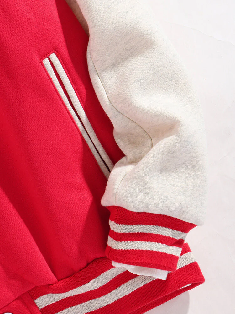 Kontrast Baseballjacke ohne Kapuze - Image 9