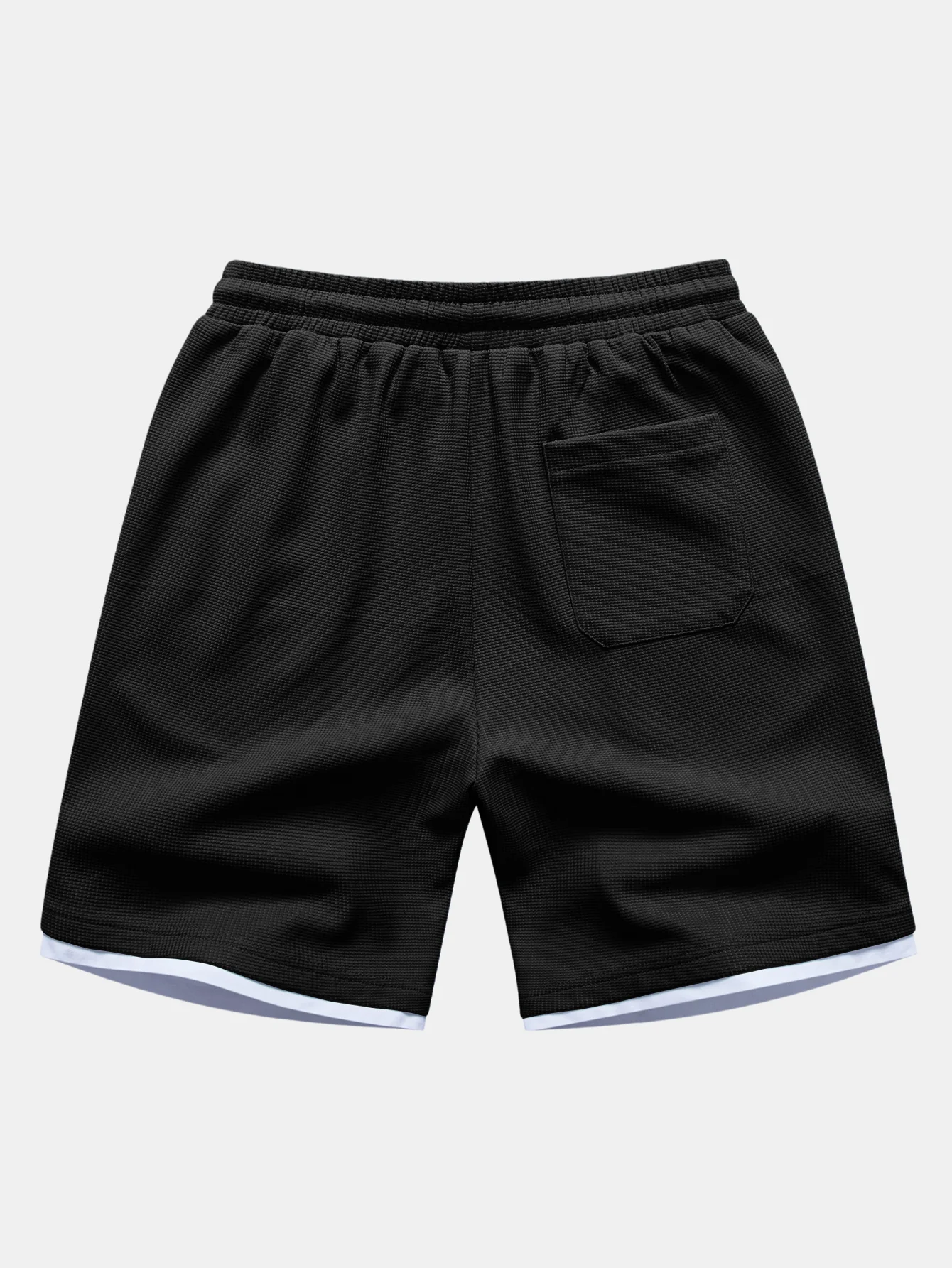 Relax Fit 2 In 1 Waffle Crew Collar T-Shirt & Waffle 7″ Shorts - Image 10