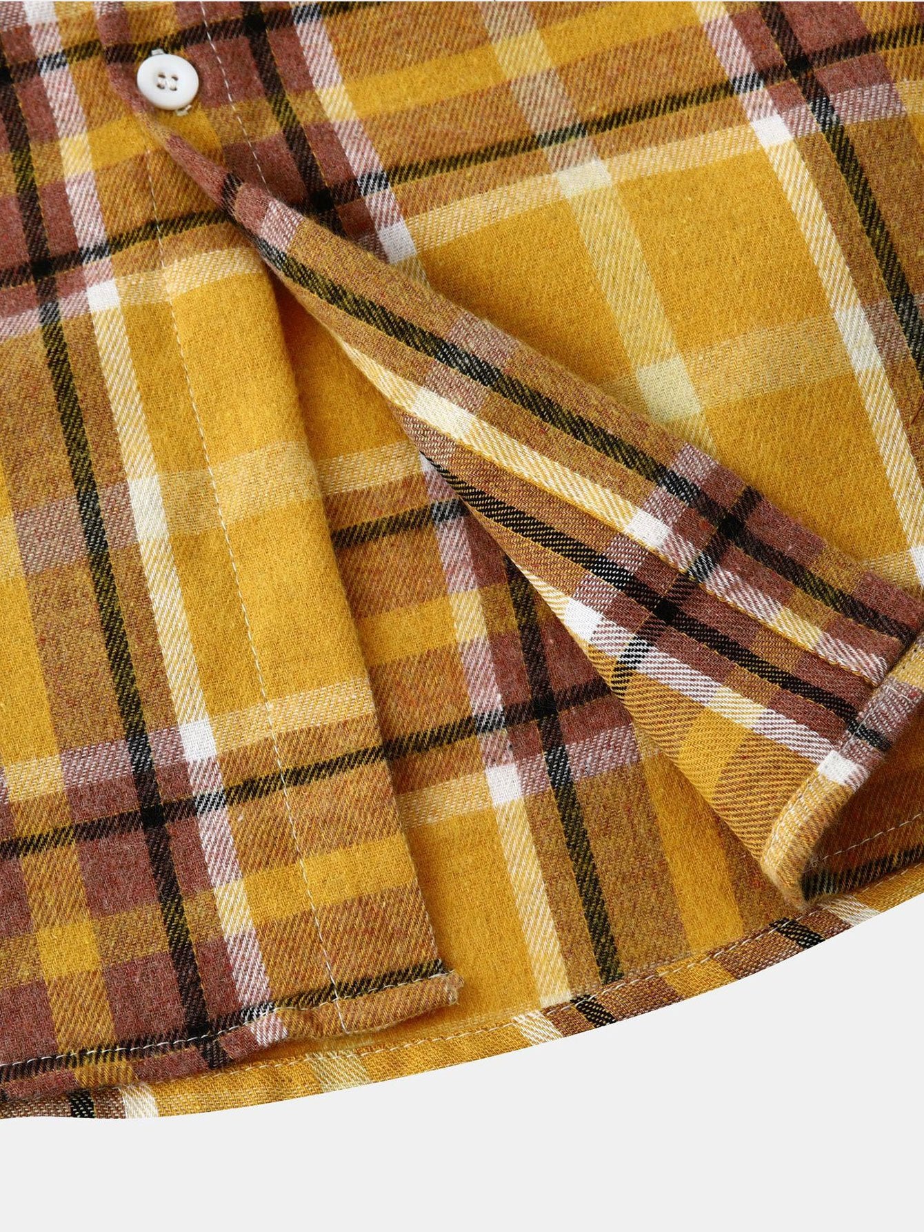 Kontrast Button-Up Kapuzenhemd - Image 5