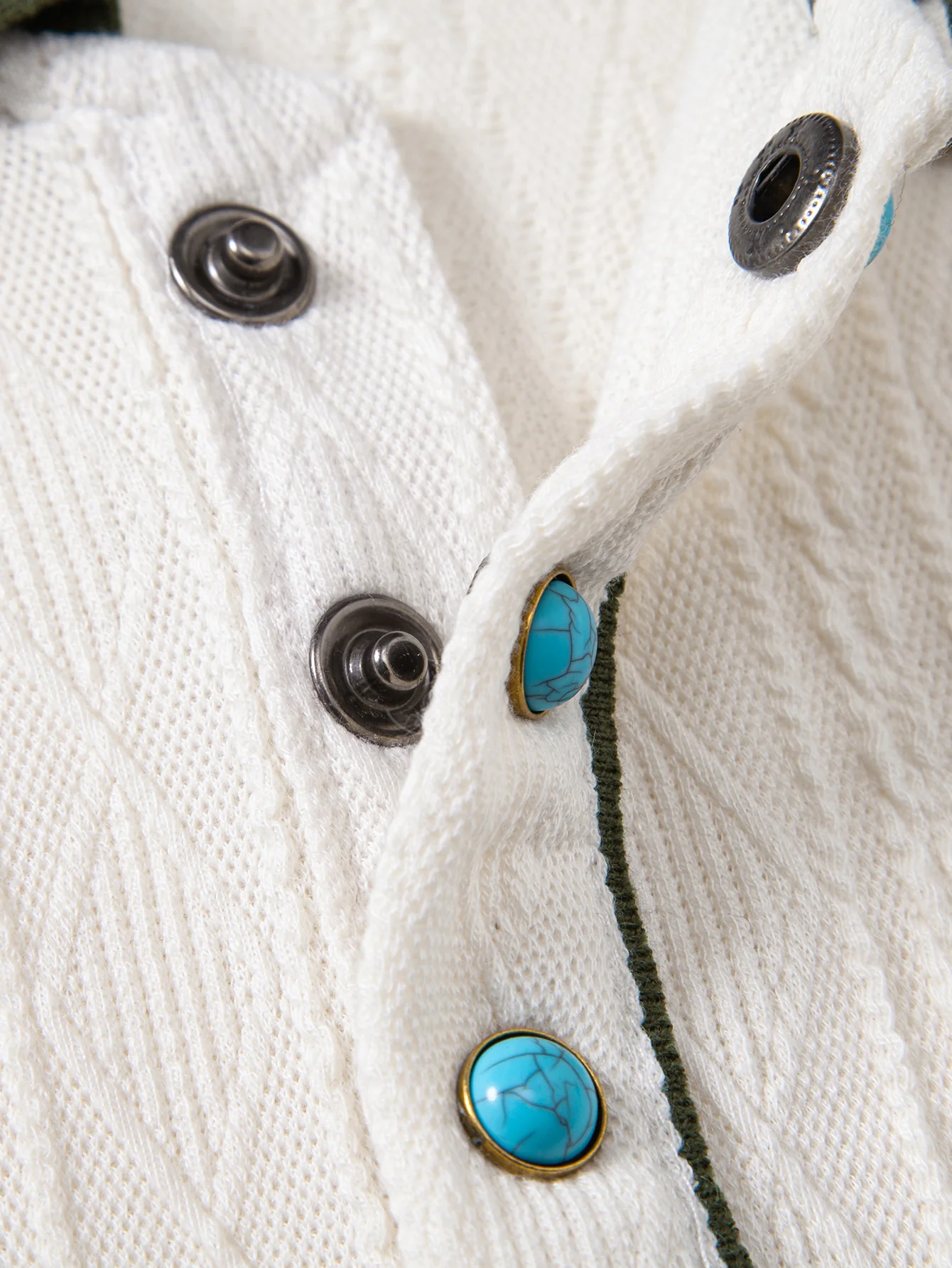 Contrast Collar Geometric Jacquard Knit Polo - Image 16