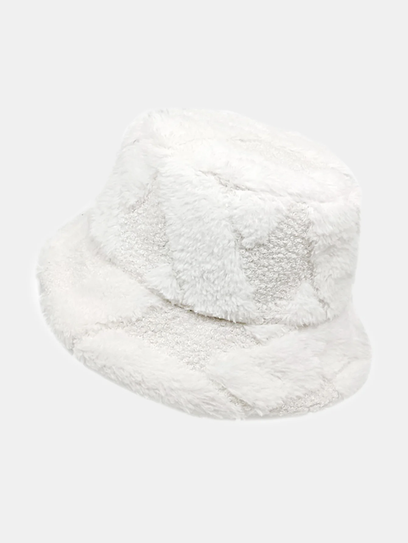 Kontrast Farbe Steppung Plüsch Warm Eimerhut - Image 2