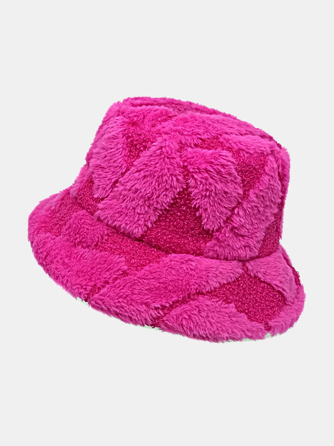 Kontrast Farbe Steppung Plüsch Warm Eimerhut - Image 4