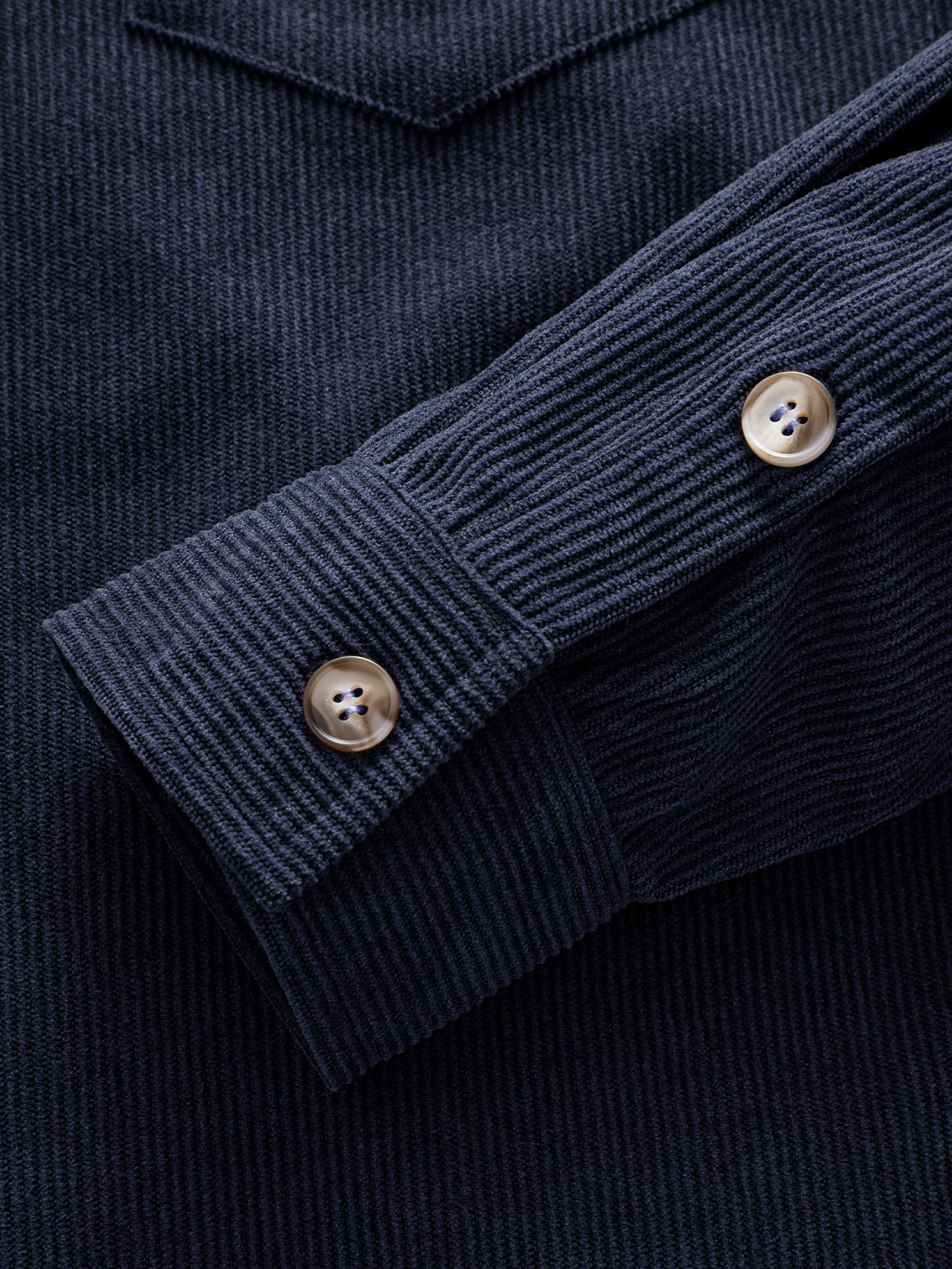 Contrast Corduroy Hooded Overshirt With Pockets - Image 8