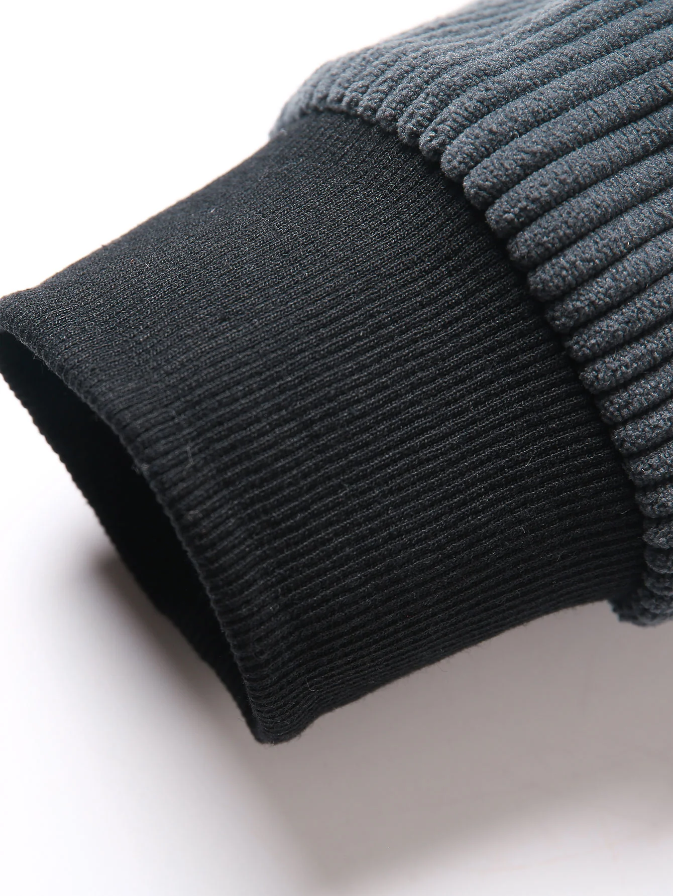 Contrast Corduroy Polo Sweatshirt - Image 6