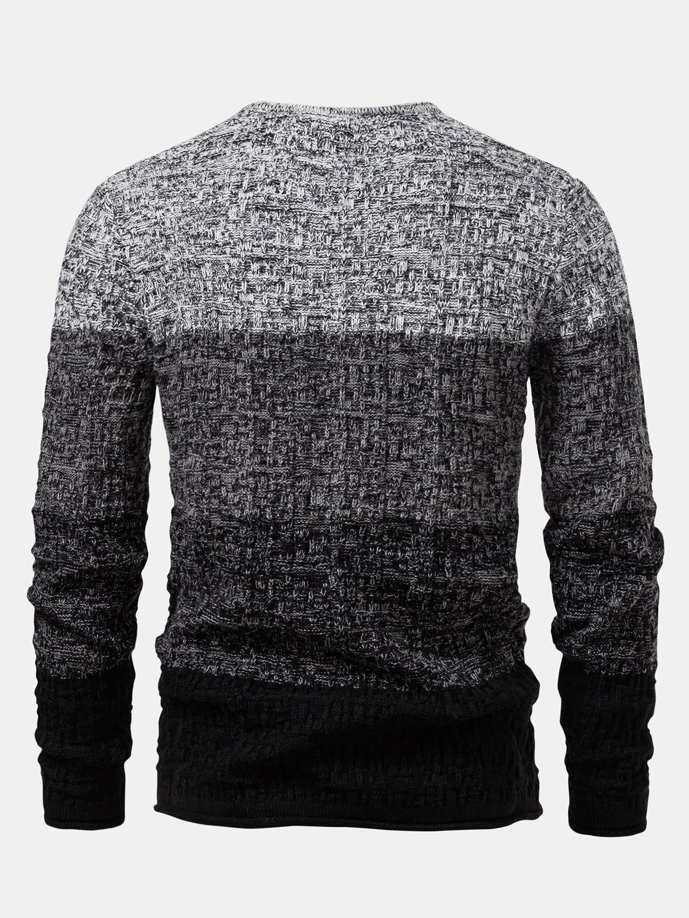 Kontrast Rundhals Strickpullover - Image 2
