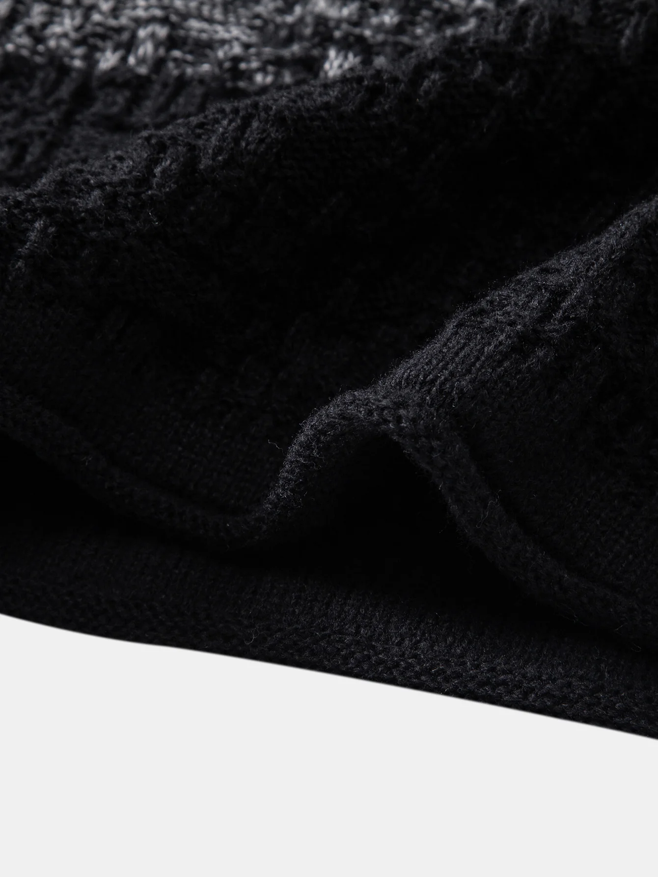 Kontrast Rundhals Strickpullover - Image 3