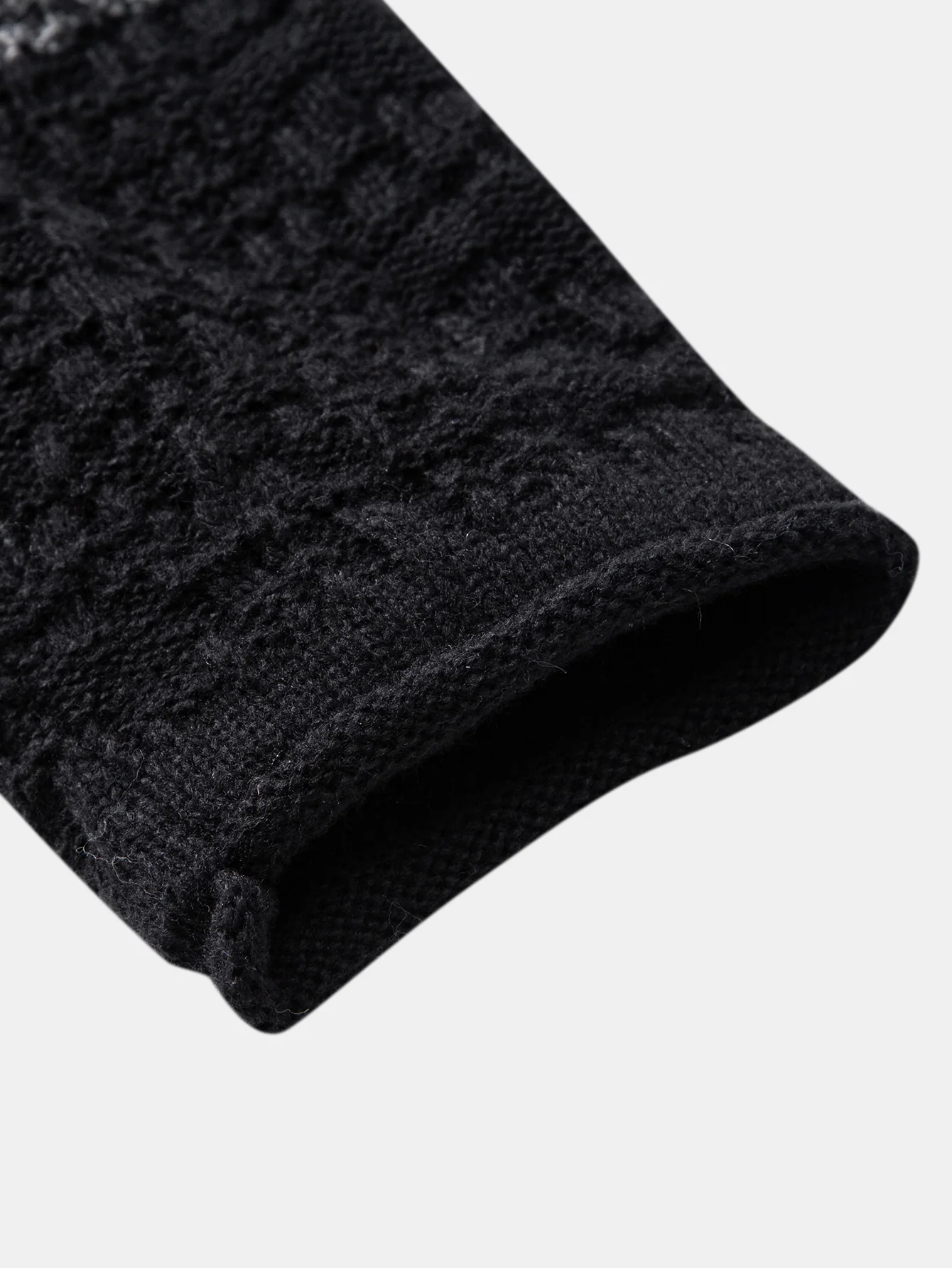 Kontrast Rundhals Strickpullover - Image 6