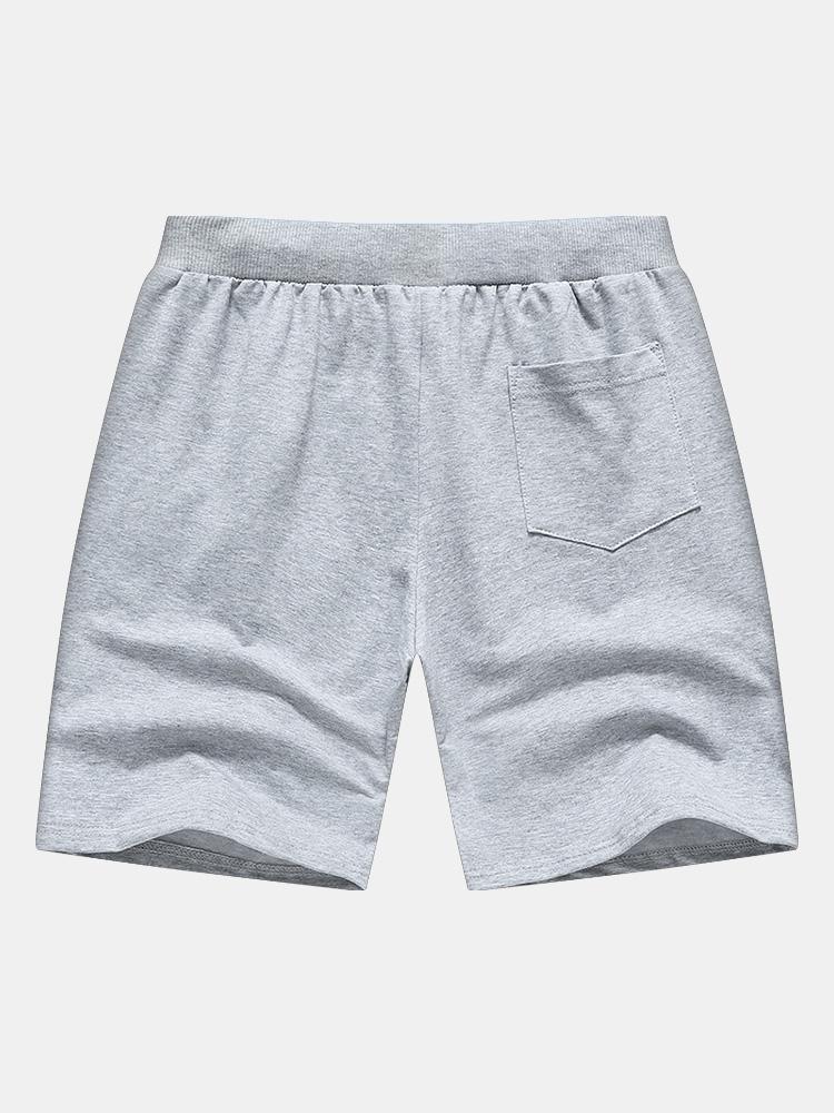 Kontrastierende elastische Taillen-Jersey-Shorts - Image 5