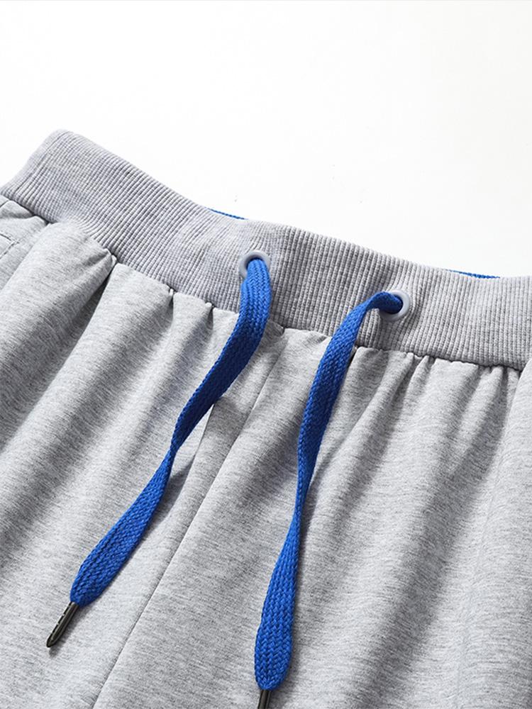 Kontrastierende elastische Taillen-Jersey-Shorts - Image 6