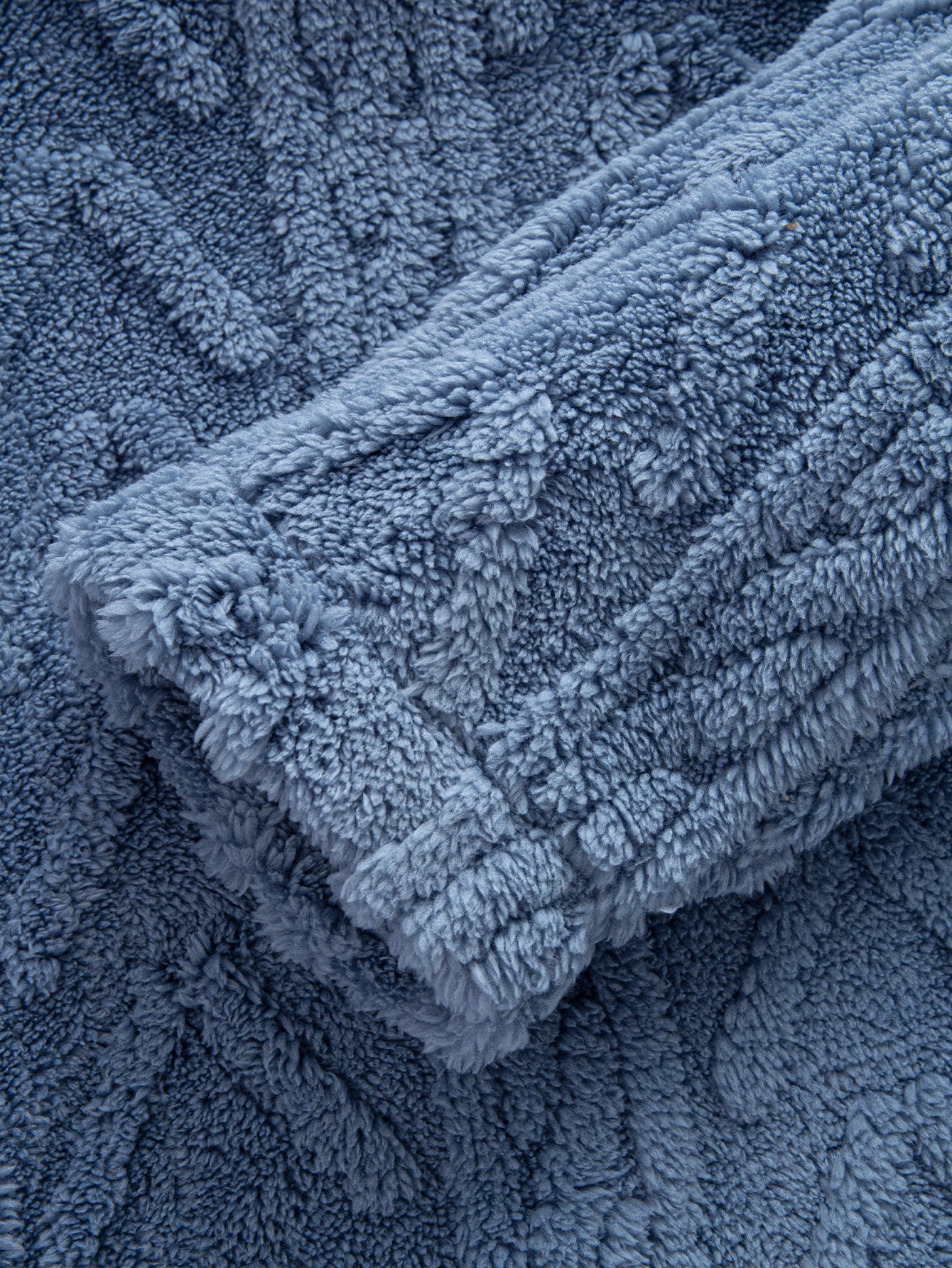 Kontrast Geometrischer Jacquard Teddy Kapuzenhemd - Image 8