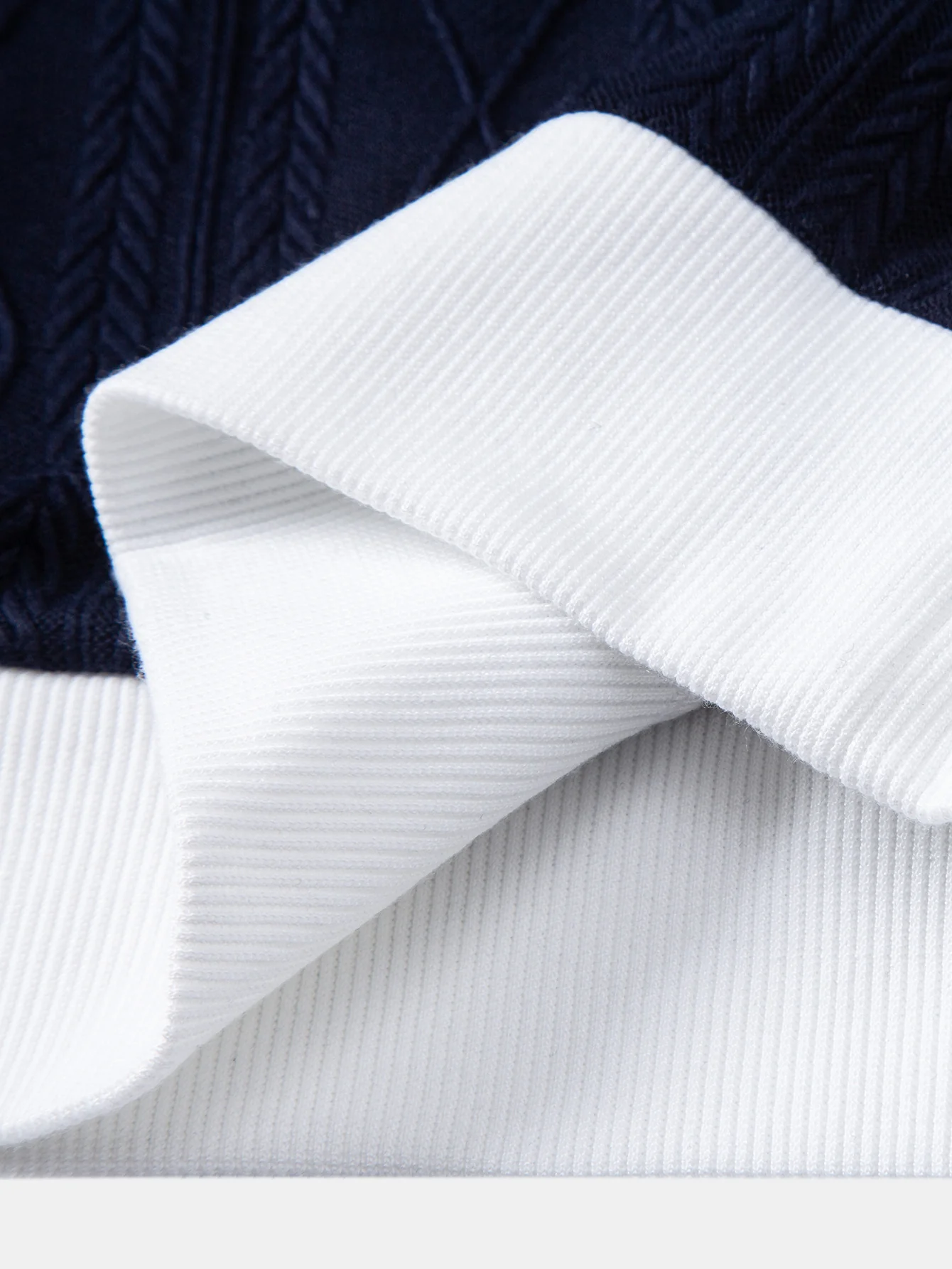 Contrast Geometry Jacquard Knit Polo - Image 13