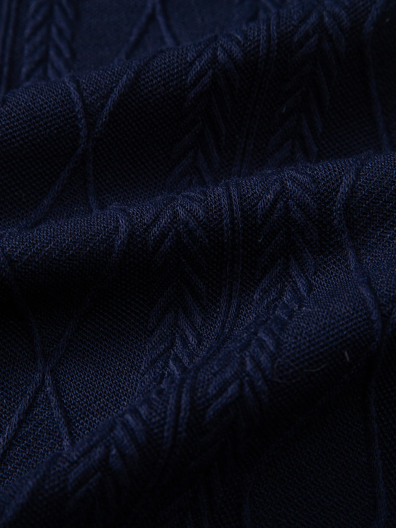 Contrast Geometry Jacquard Knit Polo - Image 14