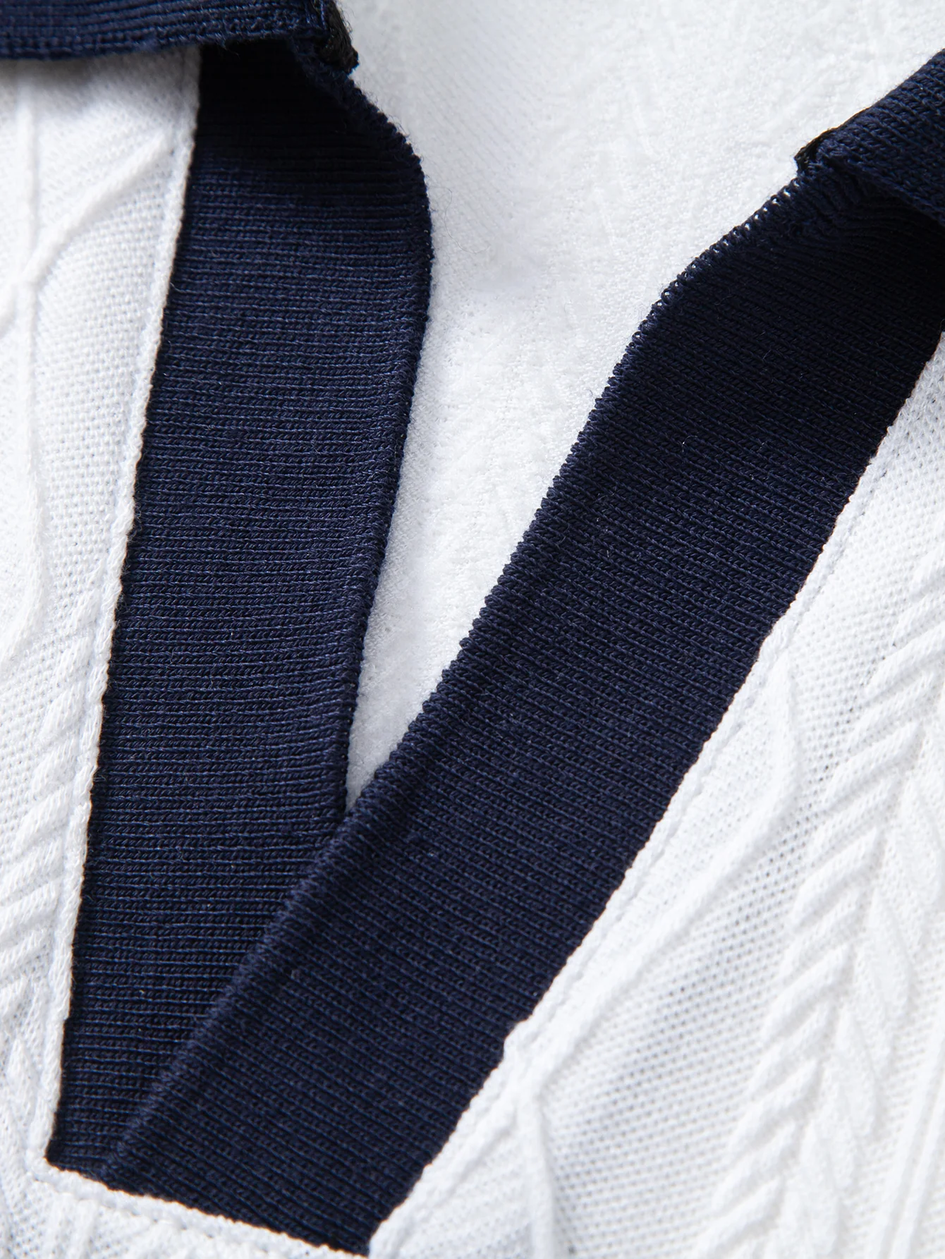 Contrast Geometry Jacquard Knit Polo - Image 6