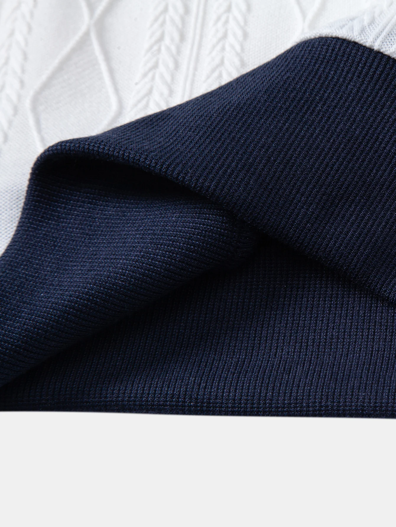 Contrast Geometry Jacquard Knit Polo - Image 8