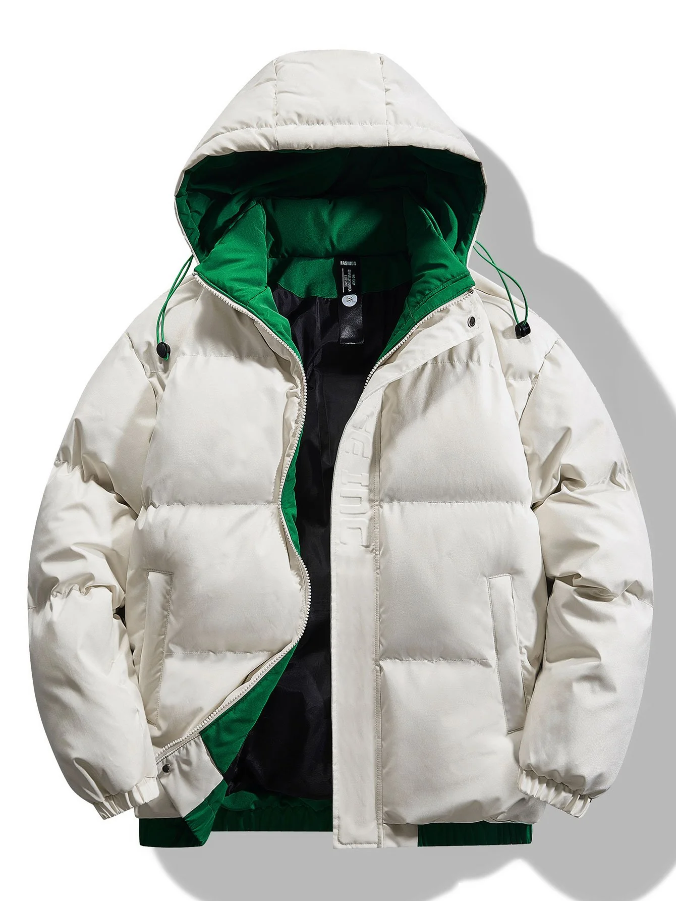 Kontrast Kapuzen-Pufferjacke - Image 2