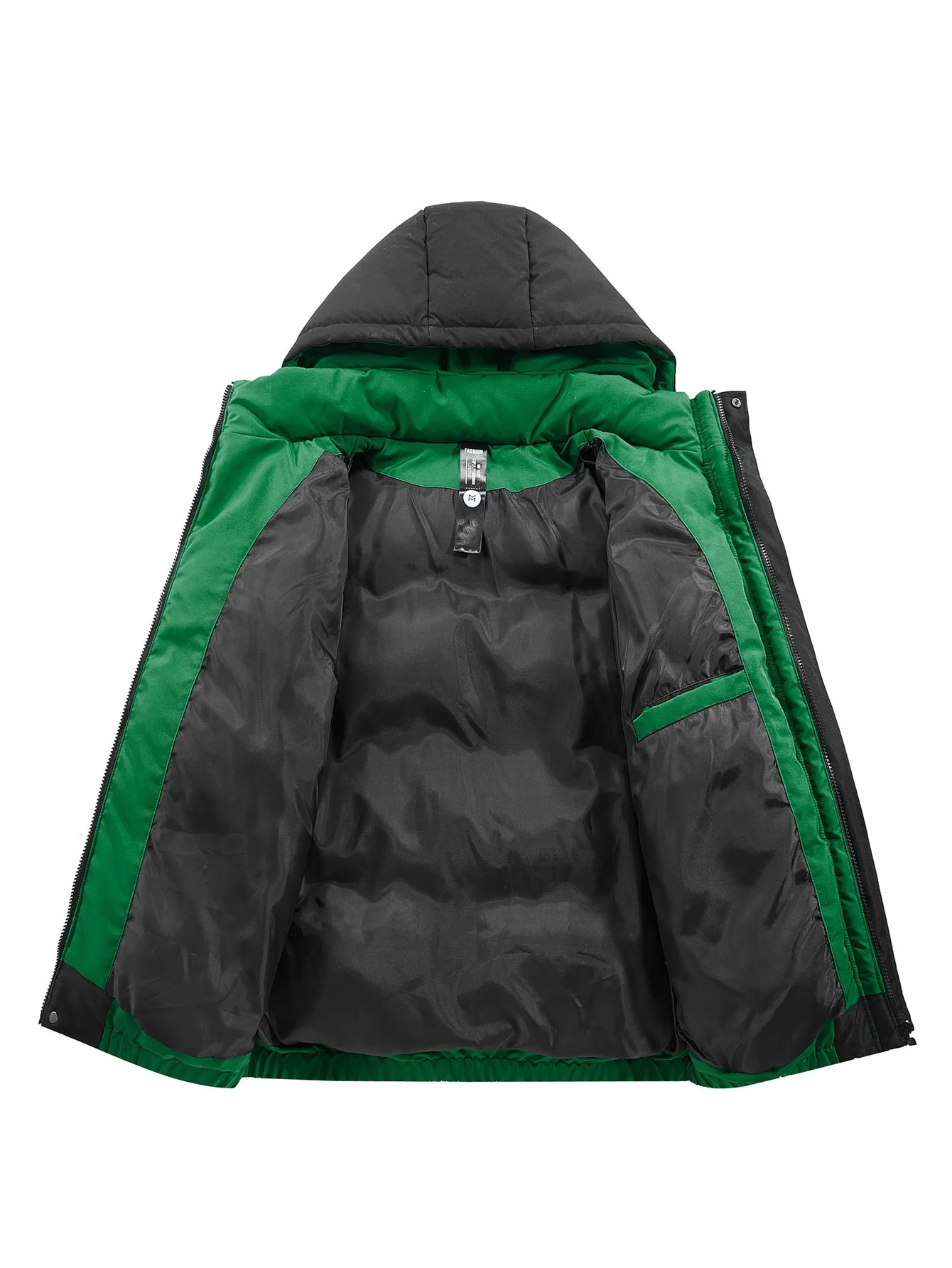 Kontrast Kapuzen-Pufferjacke - Image 5