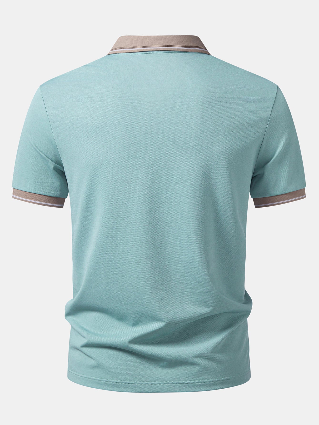 Contrast Johnny Collar Polo - Image 2