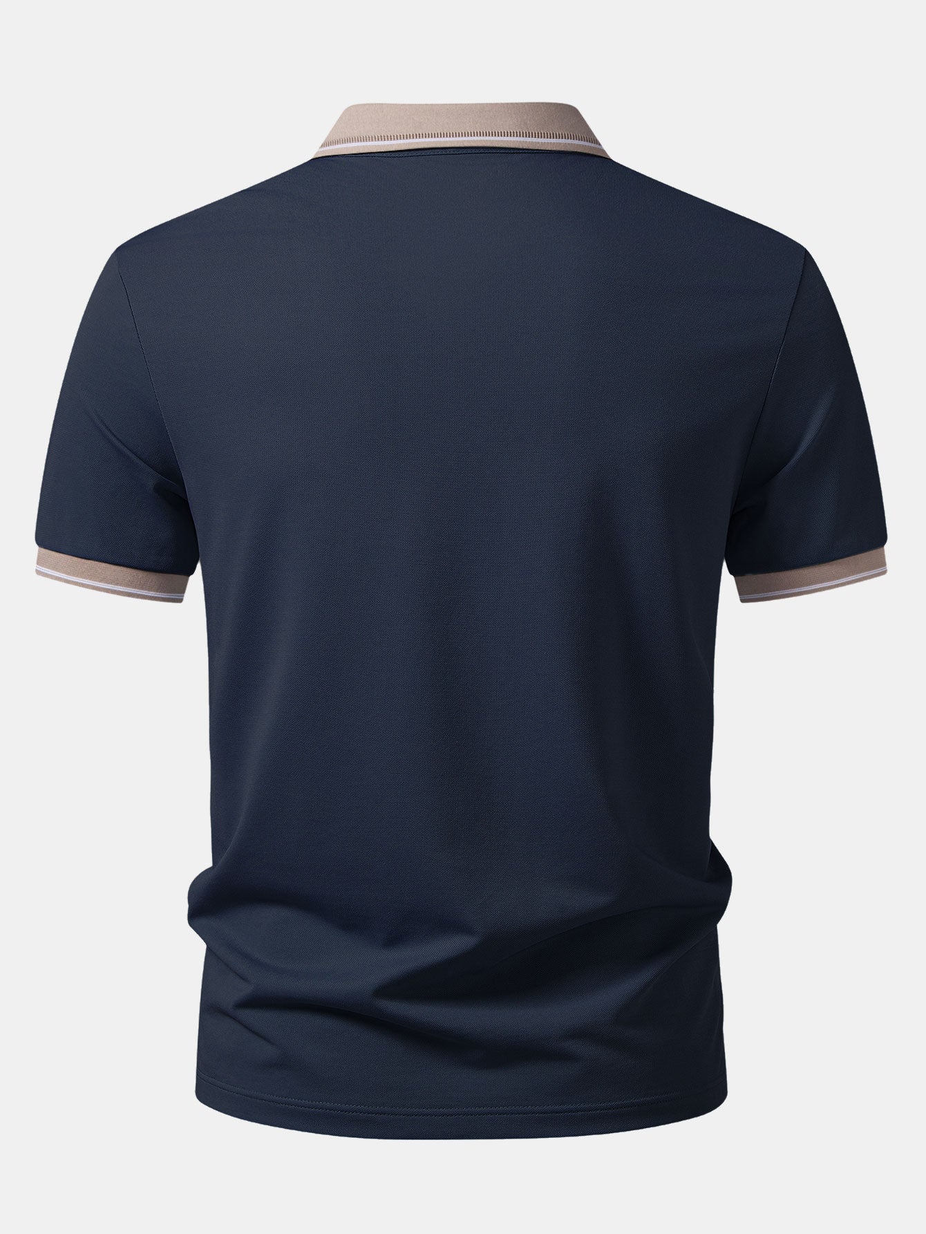 Contrast Johnny Collar Polo - Image 4