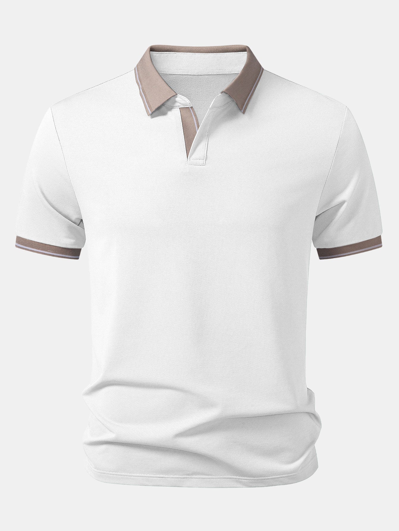 Contrast Johnny Collar Polo - Image 5