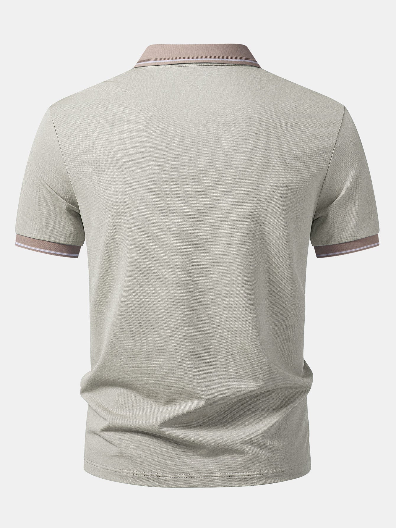 Contrast Johnny Collar Polo - Image 8