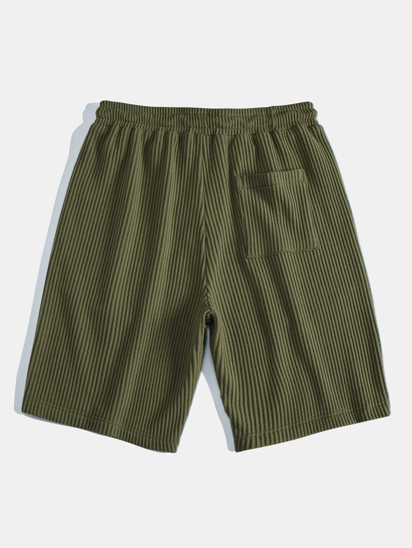 3-teiliges Kordelzug Strick Waffel Shorts - Image 13