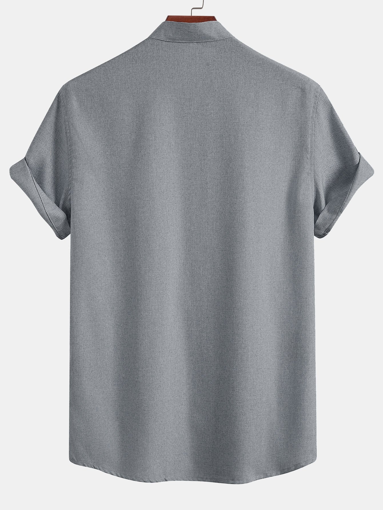 Kontrasttaschen-Stehkragenhemd - Image 4