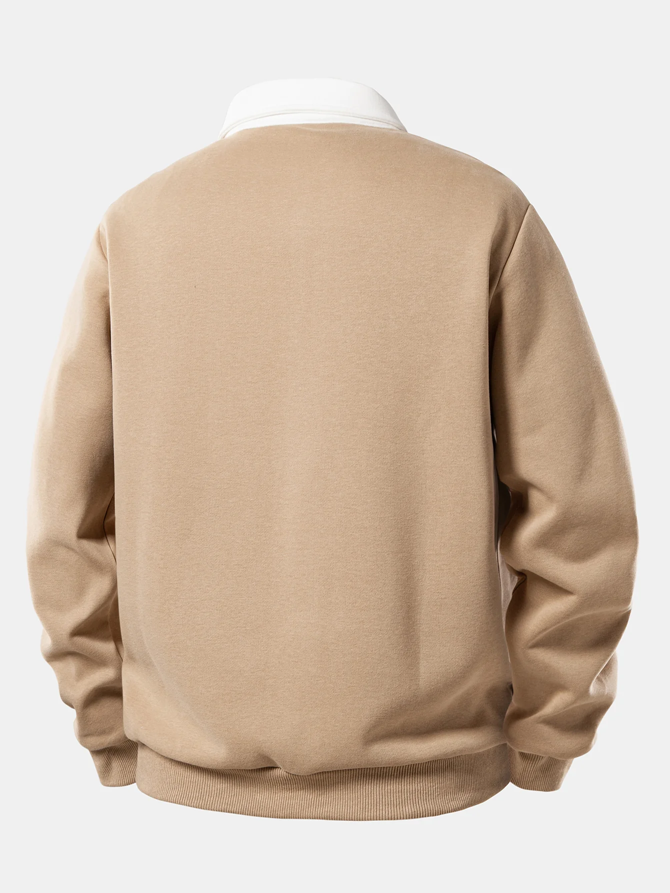 Sweatshirt mit kontrastierendem Poloshirts-Kragen - Image 10