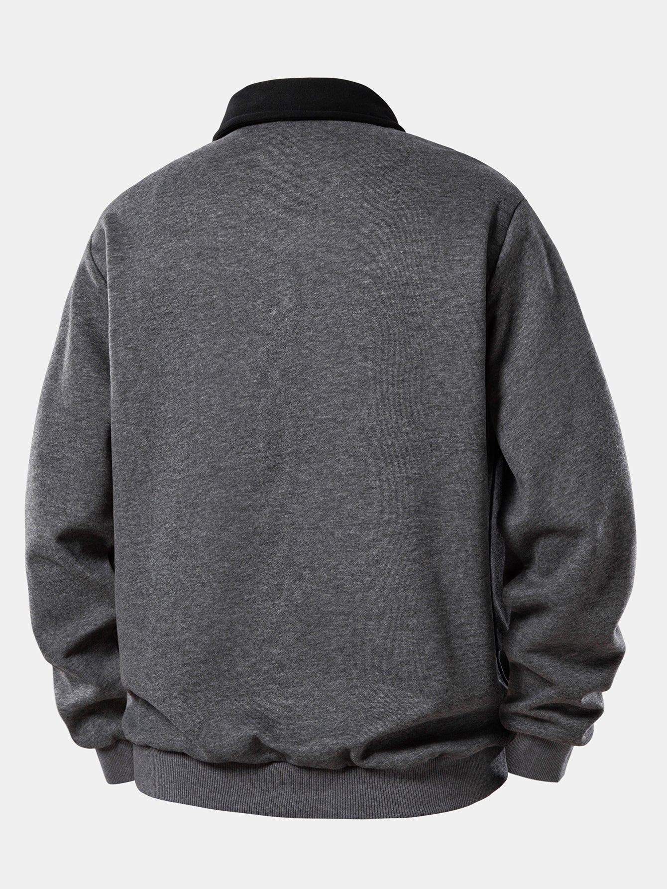Sweatshirt mit kontrastierendem Poloshirts-Kragen - Image 12