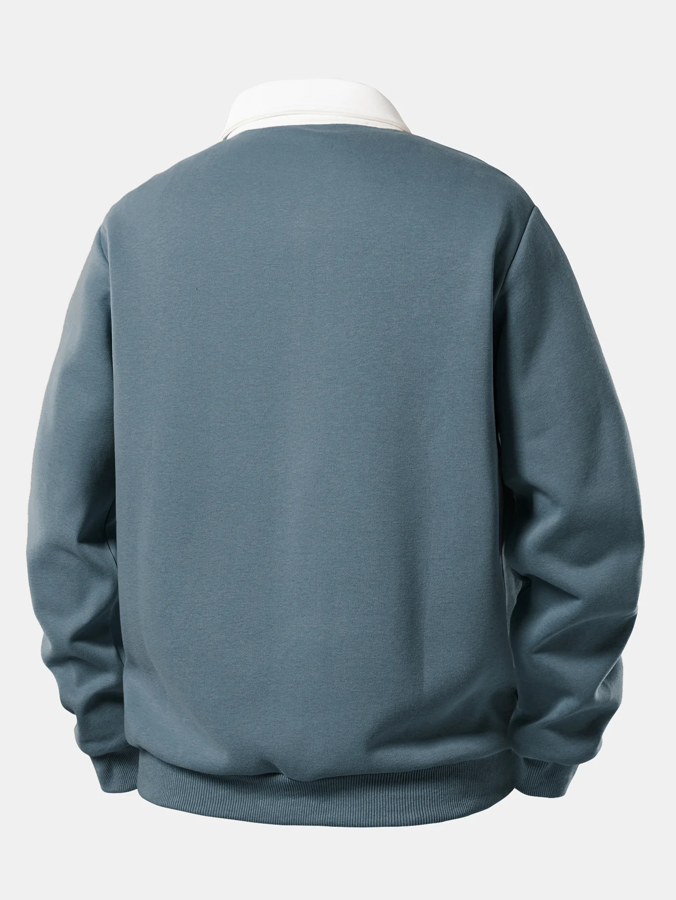 Sweatshirt mit kontrastierendem Poloshirts-Kragen - Image 14