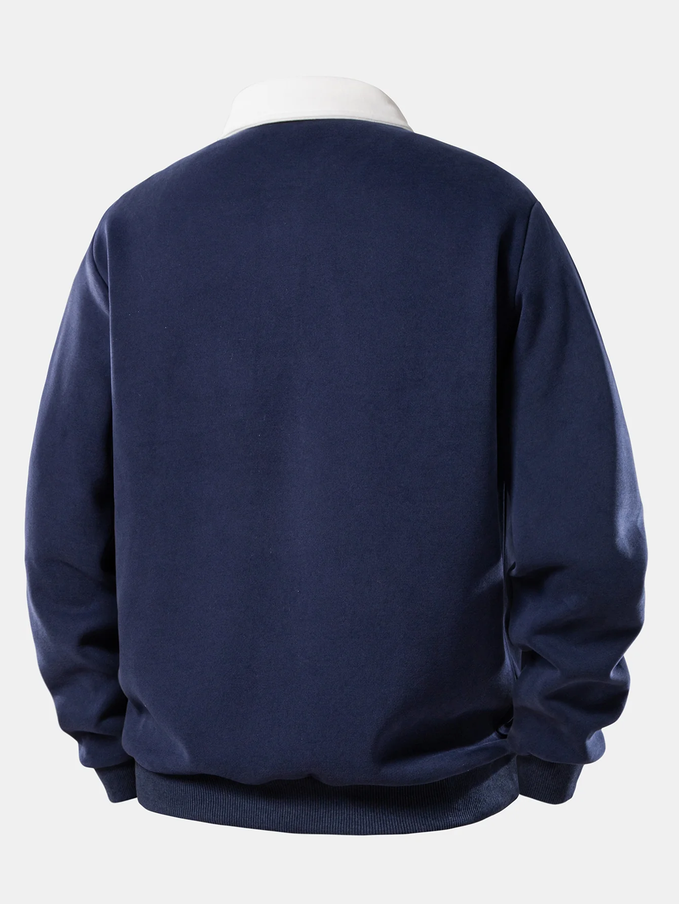 Sweatshirt mit kontrastierendem Poloshirts-Kragen - Image 2