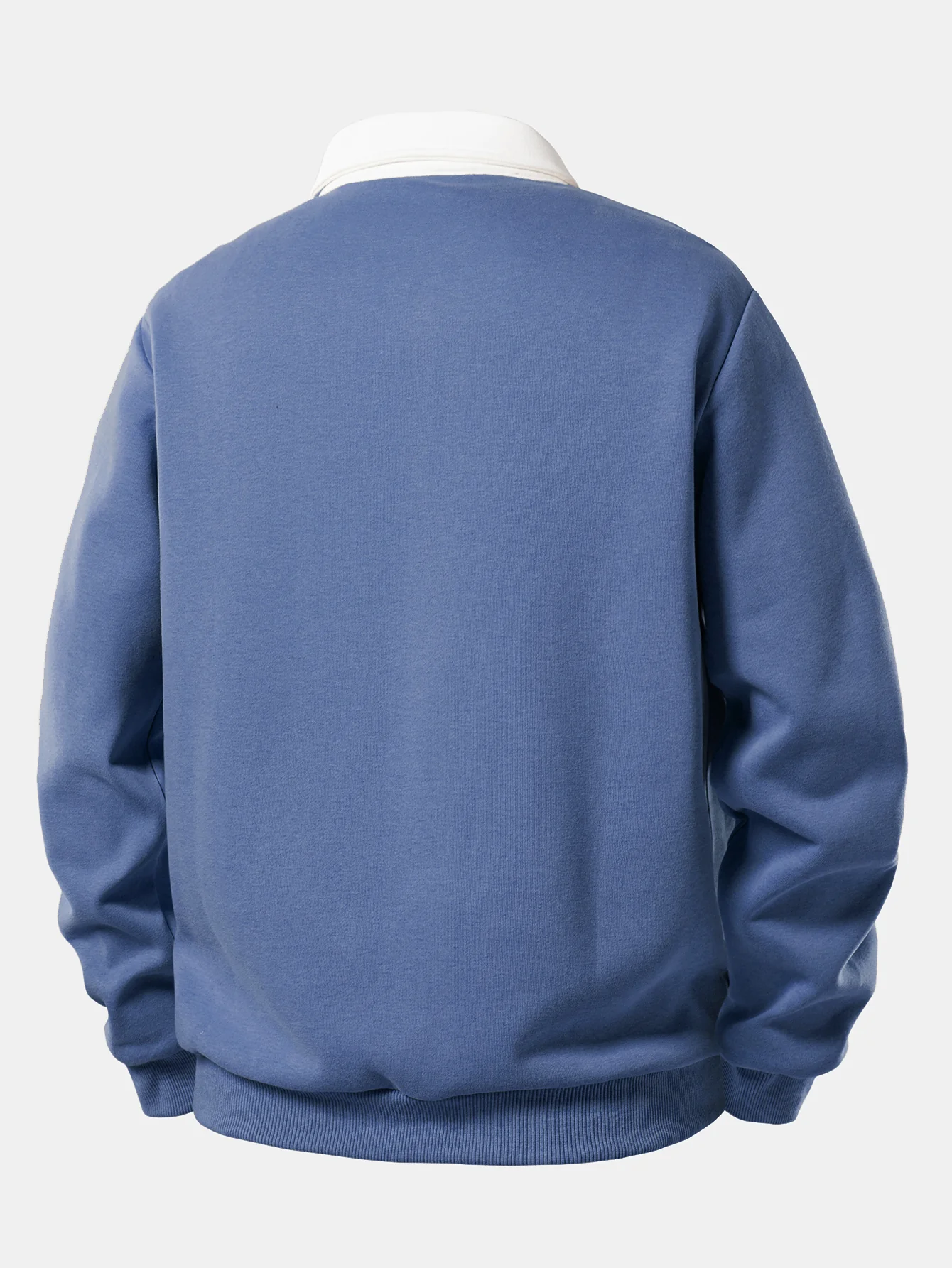 Sweatshirt mit kontrastierendem Poloshirts-Kragen - Image 6