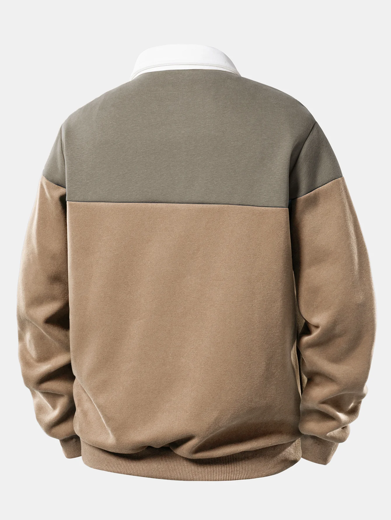 Sweatshirt mit kontrastierendem Poloshirts-Kragen - Image 12