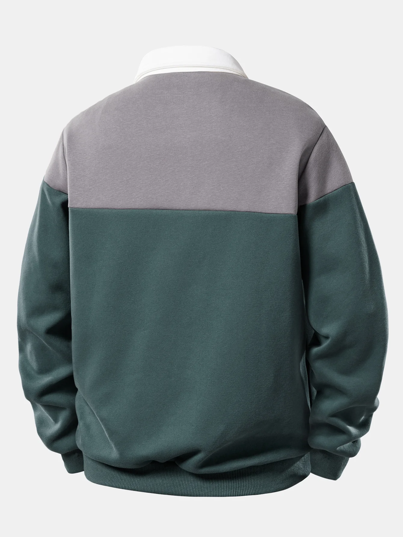 Sweatshirt mit kontrastierendem Poloshirts-Kragen - Image 14