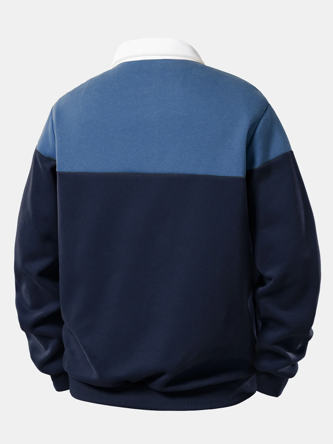 Sweatshirt mit kontrastierendem Poloshirts-Kragen - Image 2